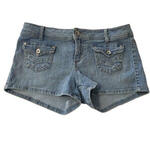 LEI Ashley Lowrise Denim Jean Short Shorts Winnie 2.5" inseam Y2K Junior Size 9